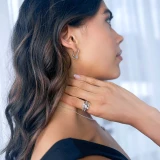 1/2 CTW Round Diamond Cocktail Ring in 14K White Gold (MDR190085)