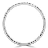 1/10 CTW Round Diamond Wave Semi-Eternity Wedding Band Ring in 14K White Gold (MDR190102)