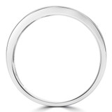 1/2 CTW Round Diamond Three-Row Semi-Eternity Wedding Band Ring in 14K White Gold (MDR190103)