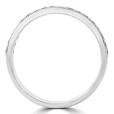 1/4 CTW Round Black Diamond Semi-Eternity Wedding Band Ring in 10K White Gold (MDR190106)