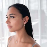 1/4 CTW Round Diamond Clover Drop/Dangle Earrings in 14K White Gold (MDR190109)