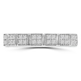 1/7 CTW Round Diamond Cluster Cocktail Ring in 14K White Gold (MDR210007)