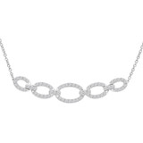 2 1/7 CTW Round Diamond Chain Necklace in 14K White Gold (MDR210019)