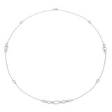 2 1/7 CTW Round Diamond Chain Necklace in 14K White Gold (MDR210019)
