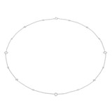 9/10 CTW Round Diamond Diamonds By the Yard Necklace in 14K White Gold (MDR210022)