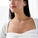 9/10 CTW Round Diamond Diamonds By the Yard Necklace in 14K White Gold (MDR210022)