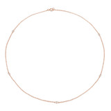 1/6 CTW Round Diamond Bezel Set Diamonds By the Yard Necklace in 14K Rose Gold (MDR210029)