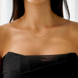 1/6 CTW Round Diamond Bezel Set Diamonds By the Yard Necklace in 14K Yellow Gold (MDR210030)