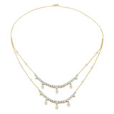 2 1/2 CTW Round Diamond Two-row Necklace in 14K Yellow Gold (MDR210034)