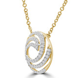 1/3 CTW Round Diamond Circle Necklace in 14K Yellow Gold (MDR210040)