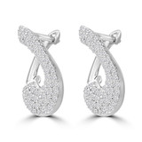 1/2 CTW Round Diamond Drop/Dangle Earrings in 14K White Gold (MDR210062)