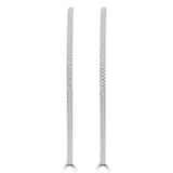 2 9/10 CTW Round Diamond 2 1/4 inch Inside Outside Hoop Earrings in 14K White Gold (MDR210072)
