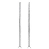 2 9/10 CTW Round Diamond 2 1/4 inch Inside Outside Hoop Earrings in 14K White Gold (MDR210072)