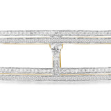 7/8 CTW Pear Diamond Two-row Bangle Bracelet in 14K Yellow Gold (MDR210114)