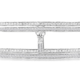 7/8 CTW Pear Diamond Two-row Bangle Bracelet in 14K White Gold (MDR210115)