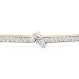 2/5 CTW Pear Diamond Bangle Bracelet in 14K Yellow Gold (MDR210118)