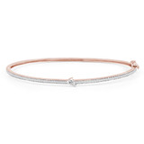2/5 CTW Pear Diamond Bangle Bracelet in 14K Rose Gold (MDR210119)