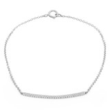 1/10 CTW Round Diamond Bar Bracelet in 14K White Gold (MDR210127)