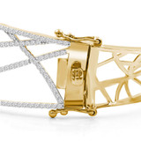 2 1/5 CTW Round Diamond Bangle Bracelet in 14K Yellow Gold (MDR210129)