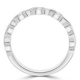 1/5 CTW Round Diamond Vintage Twisted Semi-Eternity Anniversary Wedding Band Ring in 14K White Gold (MDR210134)