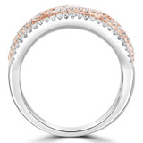 3/4 CTW Round Diamond Cocktail Ring in 14K Two-Tone Gold (MDR210139)