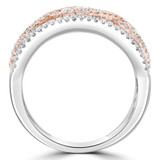 3/4 CTW Round Diamond Cocktail Ring in 14K Two-Tone Gold (MDR210139)