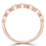 1/5 CTW Round Diamond Vintage Semi-Eternity Wedding Band Ring in 14K Rose Gold (MDR210149)