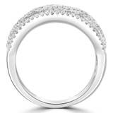 3/4 CTW Round Diamond Vintage Cocktail Ring in 14K White Gold (MDR210172)