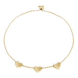 Heart Chain Bracelet in 14K Yellow Gold (MDR210175)