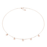 5 Heart Necklace in 14K Rose Gold (17" Chain) (MDR210183)