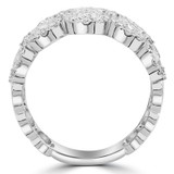1 4/5 CTW Round Diamond Halo Cluster Cocktail Ring in 18K White Gold (MDR220004)