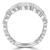 1 4/5 CTW Round Diamond Halo Cluster Cocktail Ring in 18K White Gold (MDR220004)