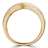 1 1/10 CTW Baguette Diamond Infinity Cocktail Ring in 18K Yellow Gold (MDR220005)