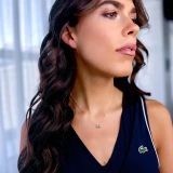 1/3 CTW Marquise Green Emerald & Marquise Diamond Floral Necklace in 14K White Gold (MDR220180)