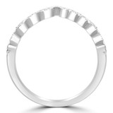 1/5 CTW Round Diamond Vintage Tiara Semi-Eternity Anniversary Wedding Band Ring in 14K White Gold (MDR220204)