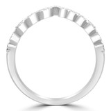 1/5 CTW Round Diamond Vintage Tiara Semi-Eternity Anniversary Wedding Band Ring in 14K White Gold (MDR220204)