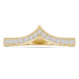 1/4 CTW Round Diamond Tiara Semi-Eternity Anniversary Wedding Band Ring in 14K Yellow Gold (MDR220211)