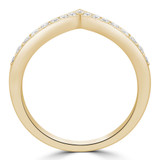 1/4 CTW Round Diamond Tiara Semi-Eternity Anniversary Wedding Band Ring in 14K Yellow Gold (MDR220211)