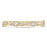 2/5 CTW Princess Diamond Bezel Set Vintage Semi-Eternity Anniversary Wedding Band Ring in 14K Yellow Gold (MDR220216)