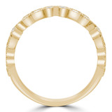 2/5 CTW Princess Diamond Bezel Set Vintage Semi-Eternity Anniversary Wedding Band Ring in 14K Yellow Gold (MDR220216)