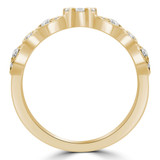 1/2 CTW Round Diamond Floral Vintage Cluster Cocktail Ring in 14K Yellow Gold (MDR220227)
