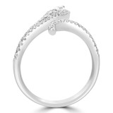 1/2 CTW Pear Diamond Snake Cocktail Ring in 18K White Gold (MDR220228)