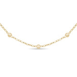 Beads by the Yard Beaded Chain Necklace in 14K Yellow Gold (MDR220249)