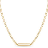 Cuban Bar Chain Necklace in 14K Yellow Gold (MDR220251)
