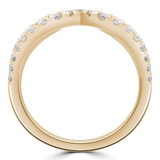 1 1/2 CTW Round Diamond Split Criss-Cross "U" Cocktail Ring in 18K Yellow Gold (MDR230008)