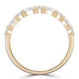 2/5 CTW Oval Diamond Alternating Round Shared Prong Semi-Eternity Anniversary Wedding Band Ring in 18K Yellow Gold (MDR230019)