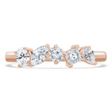 3/5 CTW Multi-shaped Diamond 5 Classic Shape Cocktail Anniversary Wedding Band Ring in 18K White Gold (MDR230034)