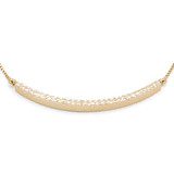 Hollow Gold Bar Chain Bracelet in 14K Yellow Gold (MDR230041)