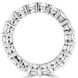 3 1/10 CTW Round Lab Created Diamond  Double Shared Prong Full- Eternity Anniversary Wedding Band Ring in 14K White Gold **Size 6 Only** (MD240333)