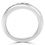 9/10 CTW Round White Cubic Zirconia Semi-Eternity Wedding Band Ring in 0.925 White Sterling Silver (MDS150085)